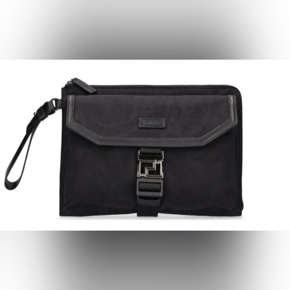 Versace  barocco nylon zip pouch